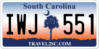 SC license plate IWJ551