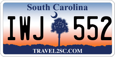 SC license plate IWJ552