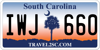 SC license plate IWJ660