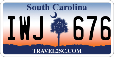 SC license plate IWJ676