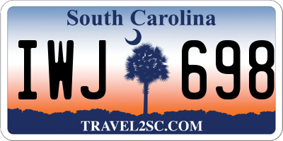 SC license plate IWJ698
