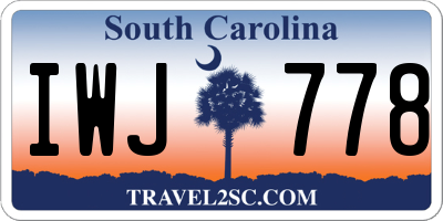 SC license plate IWJ778