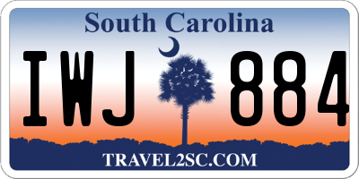 SC license plate IWJ884