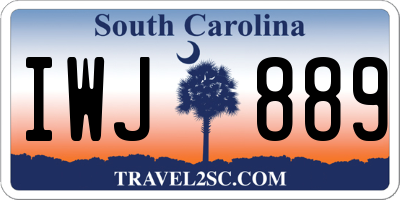 SC license plate IWJ889