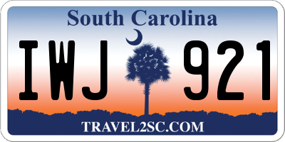SC license plate IWJ921
