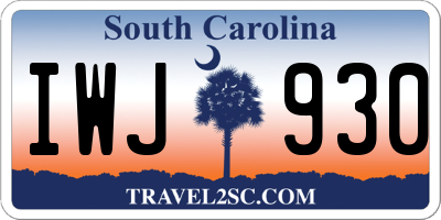 SC license plate IWJ930