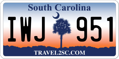 SC license plate IWJ951