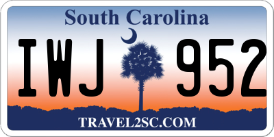 SC license plate IWJ952