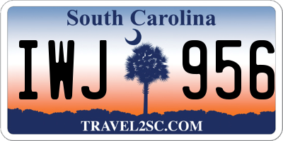 SC license plate IWJ956