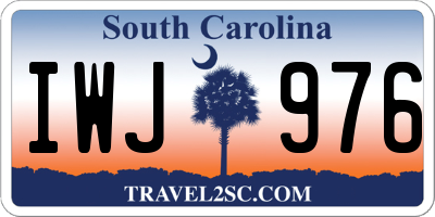 SC license plate IWJ976