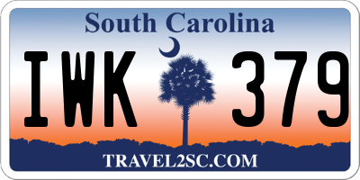 SC license plate IWK379