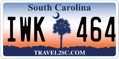 SC license plate IWK464