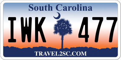SC license plate IWK477