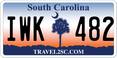 SC license plate IWK482