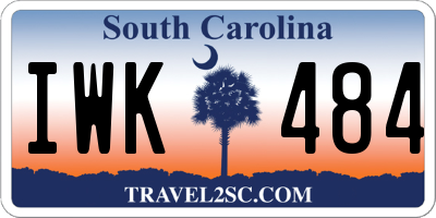 SC license plate IWK484