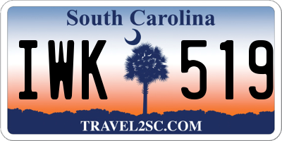SC license plate IWK519
