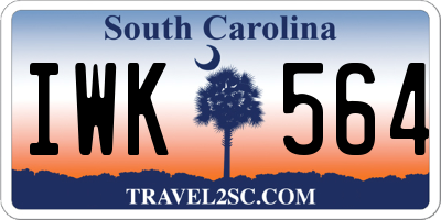 SC license plate IWK564
