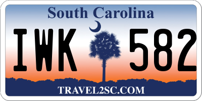 SC license plate IWK582