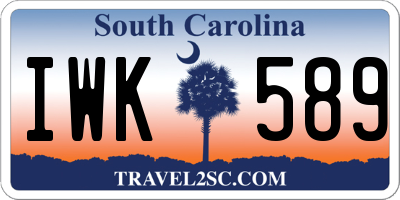 SC license plate IWK589