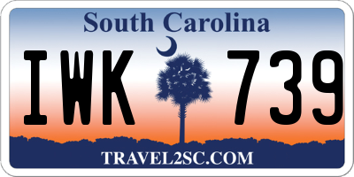 SC license plate IWK739