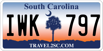 SC license plate IWK797