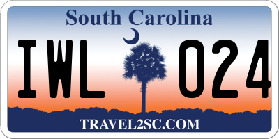 SC license plate IWL024