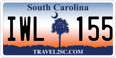 SC license plate IWL155
