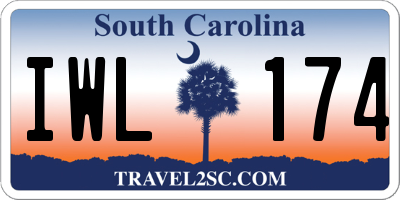 SC license plate IWL174