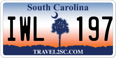 SC license plate IWL197