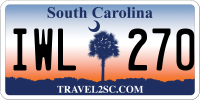 SC license plate IWL270