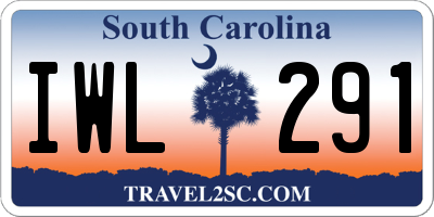 SC license plate IWL291
