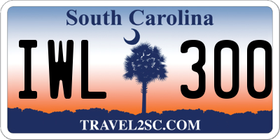 SC license plate IWL300