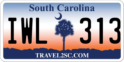 SC license plate IWL313