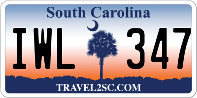 SC license plate IWL347