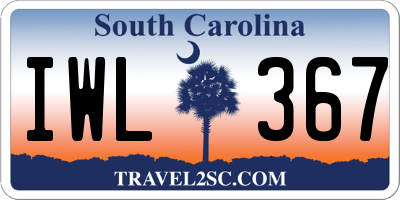 SC license plate IWL367
