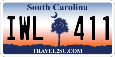 SC license plate IWL411