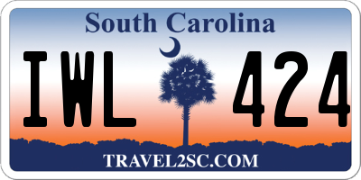 SC license plate IWL424