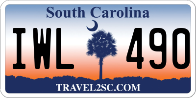 SC license plate IWL490