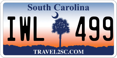 SC license plate IWL499