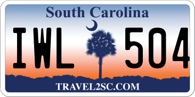 SC license plate IWL504