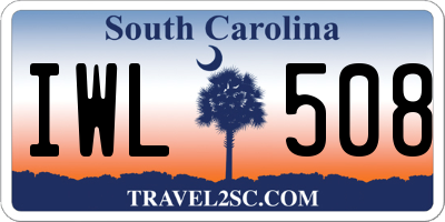 SC license plate IWL508