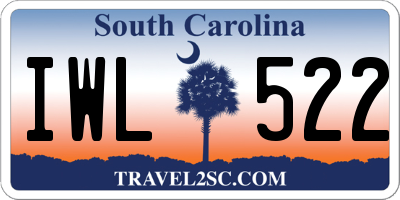 SC license plate IWL522