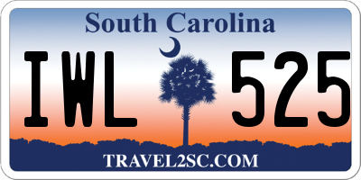 SC license plate IWL525