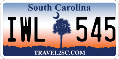 SC license plate IWL545