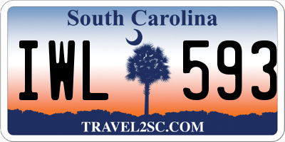 SC license plate IWL593