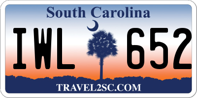 SC license plate IWL652