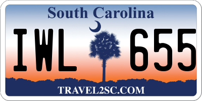 SC license plate IWL655