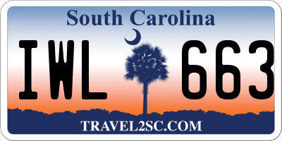 SC license plate IWL663