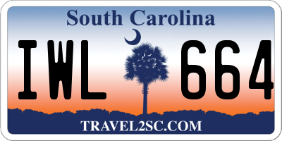 SC license plate IWL664