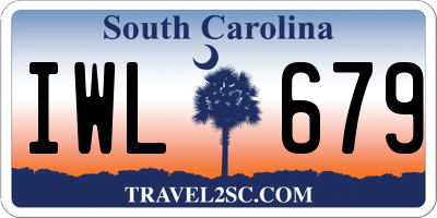 SC license plate IWL679